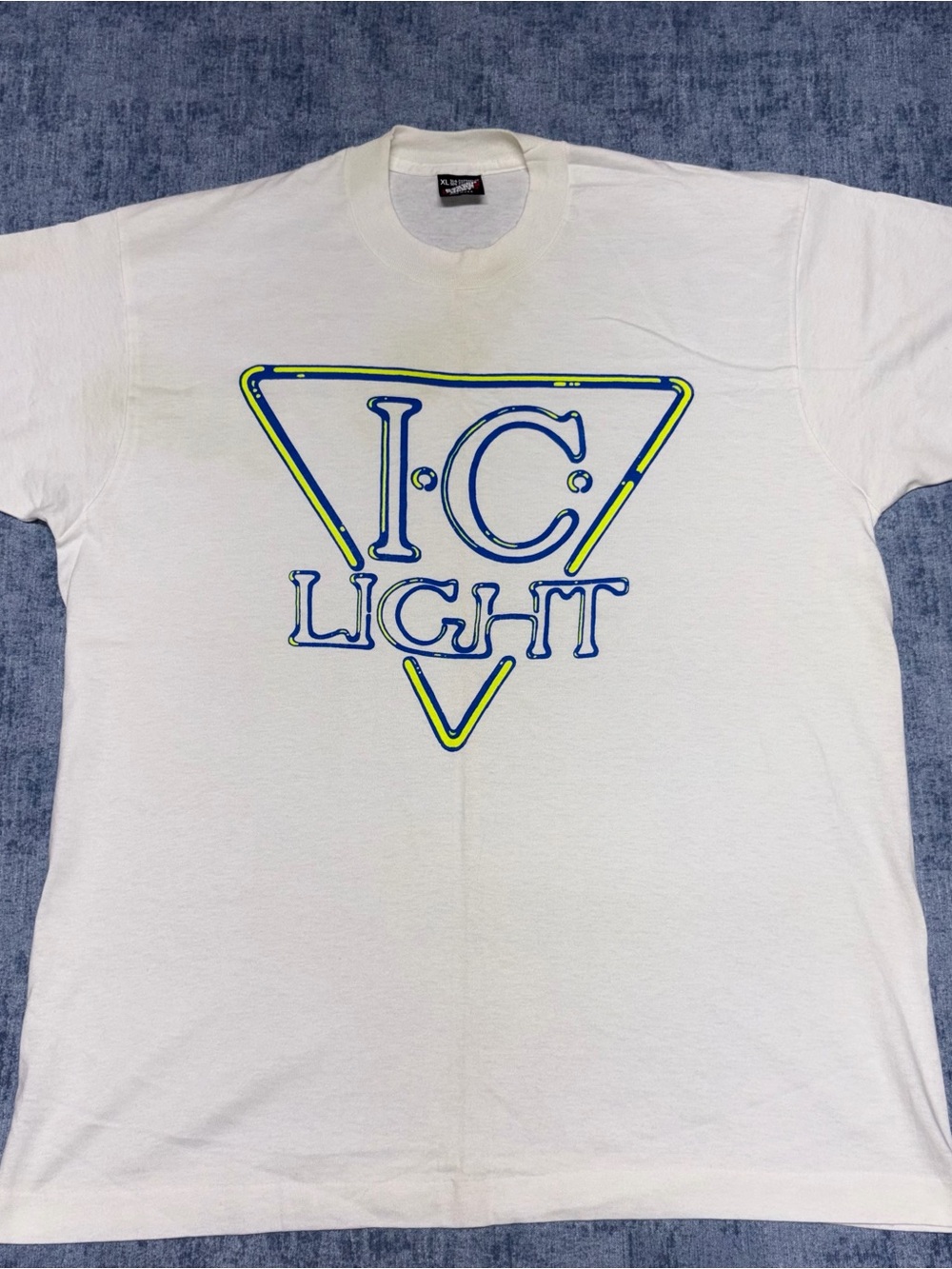 Vintage 80s IC Light Beer Mens T Shirt Screen Stars Best Size XL Single Stich